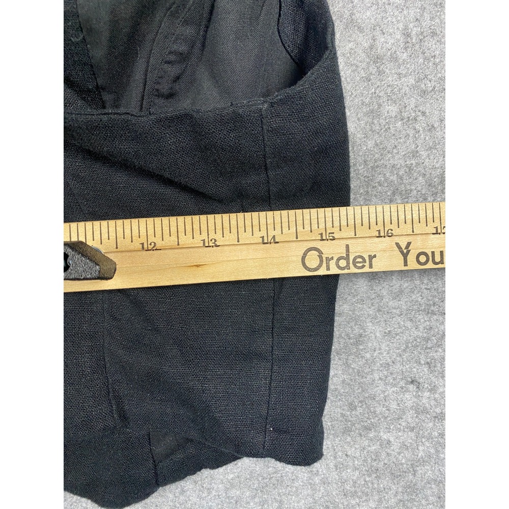 Abercrombie & Fitch Black LinenBlend Button Front Crisscross Back Vest Top Small - Picture 5 of 5